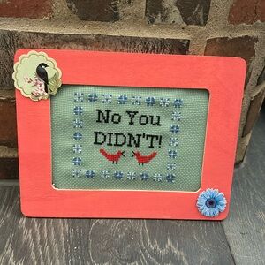 Handcrafted cross stitch